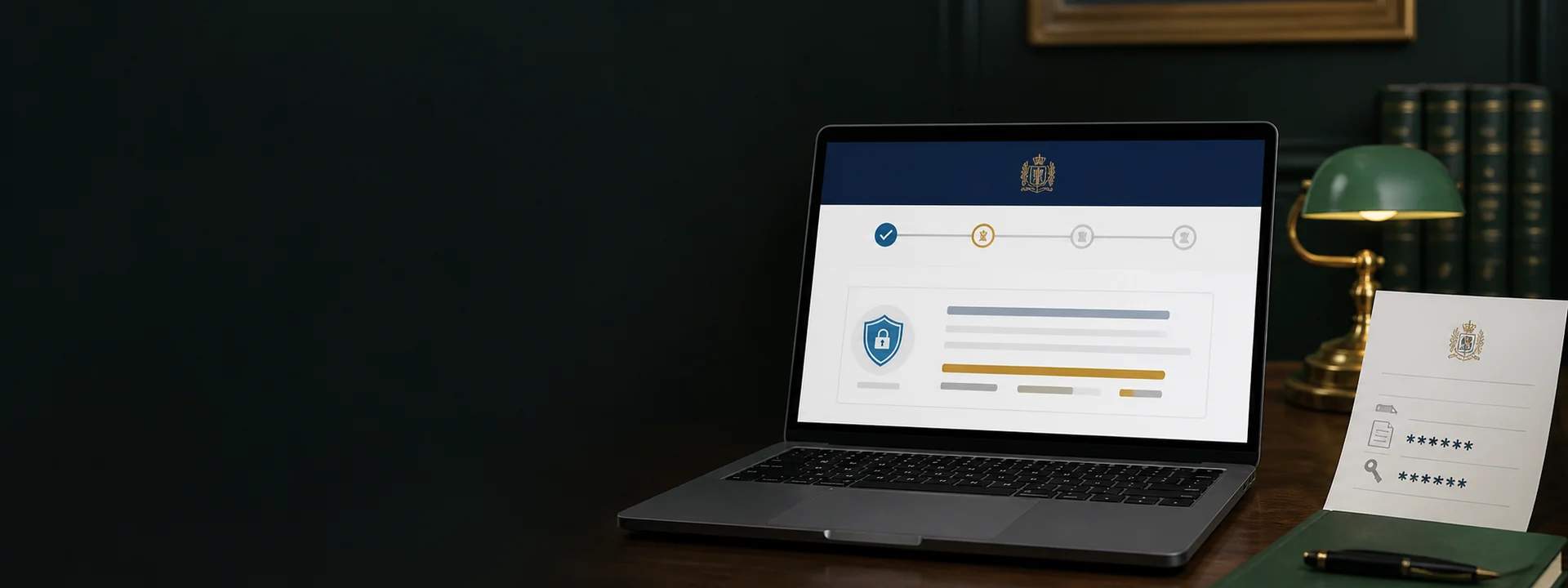Официальный онлайн-статус заявления и защищённые регистрационные данные